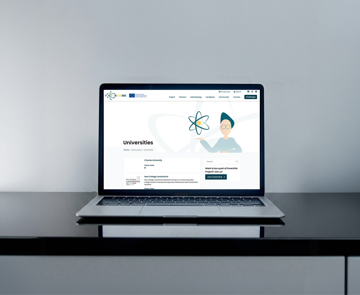 Illustrations and a promotional poster for ForemLink